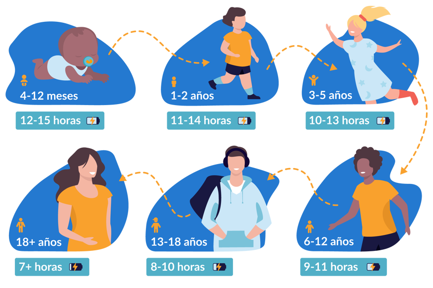 Necesidades de sueño por edad